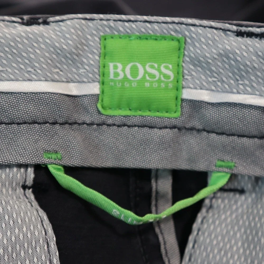 Hugo Boss Chino Pants Men 32x32 Slim Fit Comfort Stretch Navy Blue Office Casual